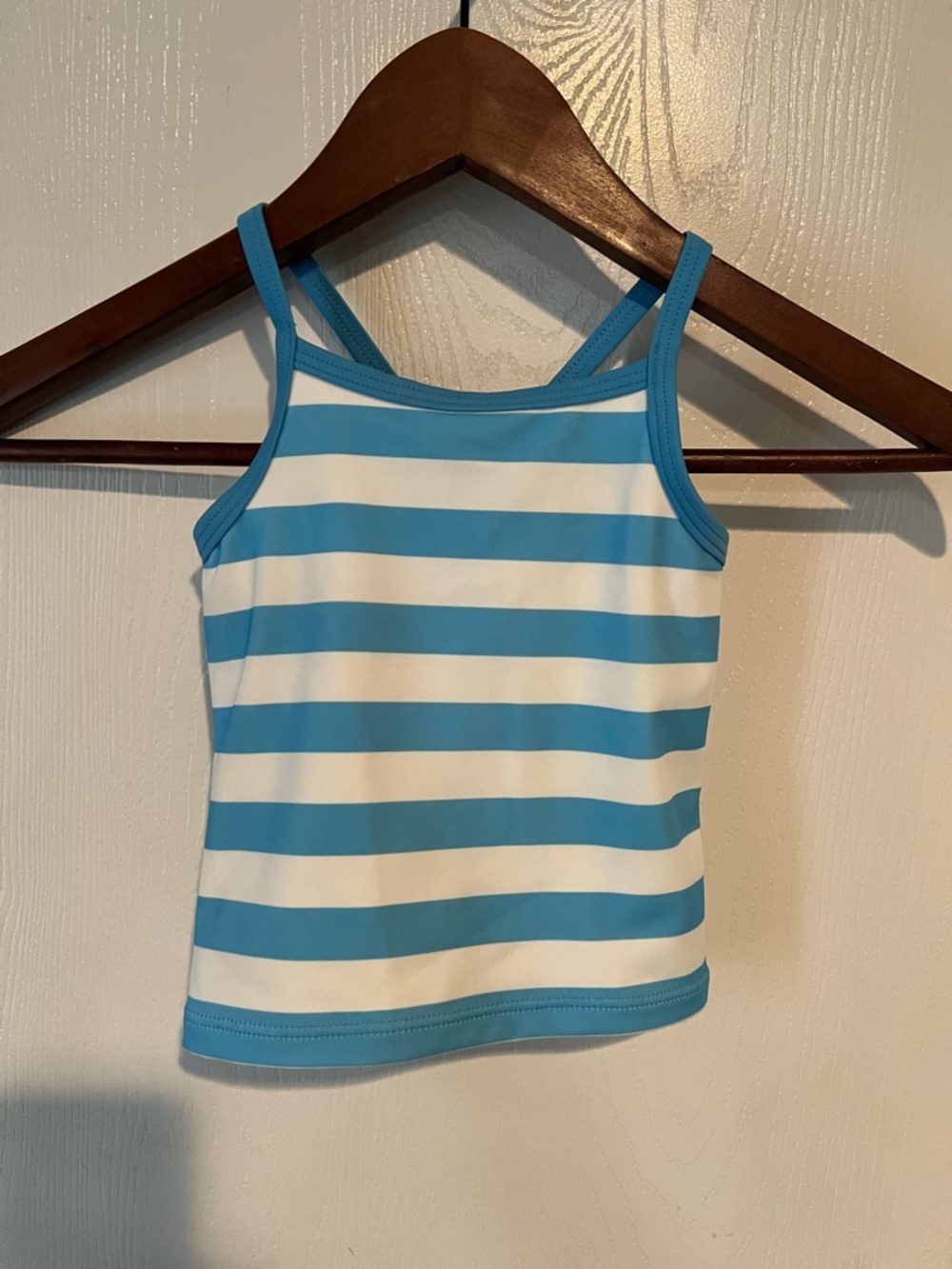 HANNA ANDERSSON Sunblock TANKINI Swim Top 90 Girl's 3T Blue White Stripes